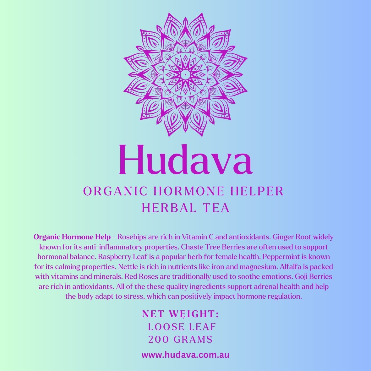 Organic Hormone Helper Tea - 200g Loose Leaf
